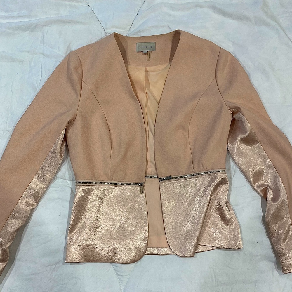 Women’s Pink Shiny Blazer
